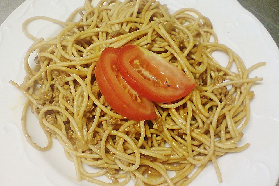 Vollkornspaghetti Bolognese à la Schnatti