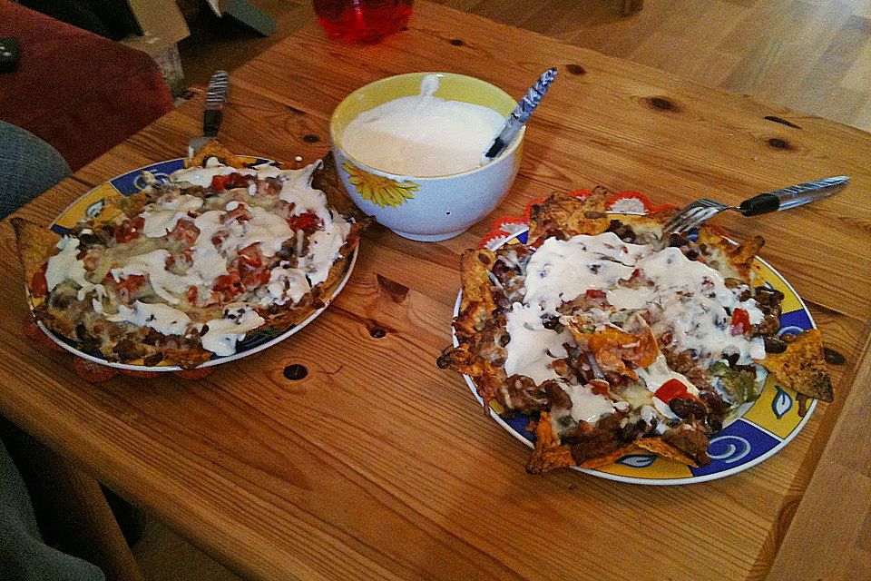 Tortillas mit Käse überbacken