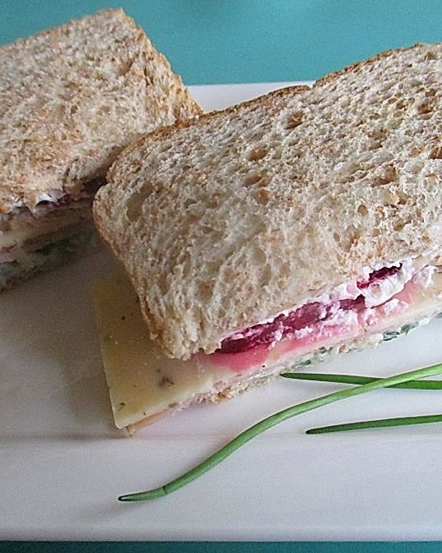Sandwich mit Salatresten