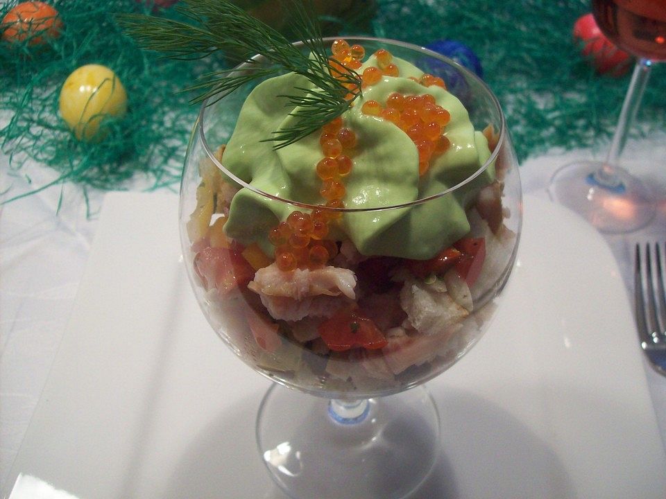 Bärlauchespuma auf Tomaten- Forellen - Salat von superkochmama| Chefkoch