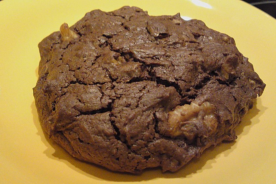 Bittersweet Chocolate Cookies with Pecans