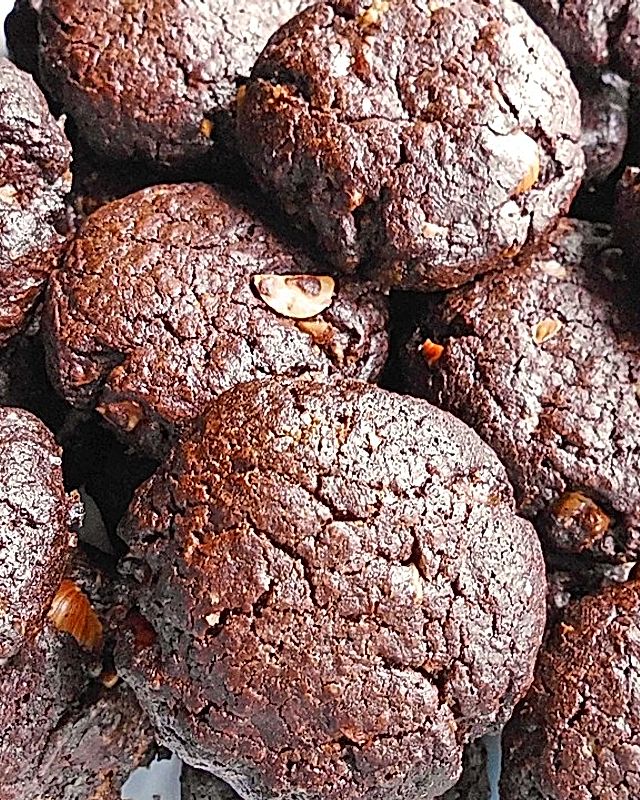 Bittersweet Chocolate Cookies with Pecans