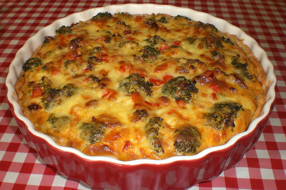 Paprika-Brokkoli Quiche