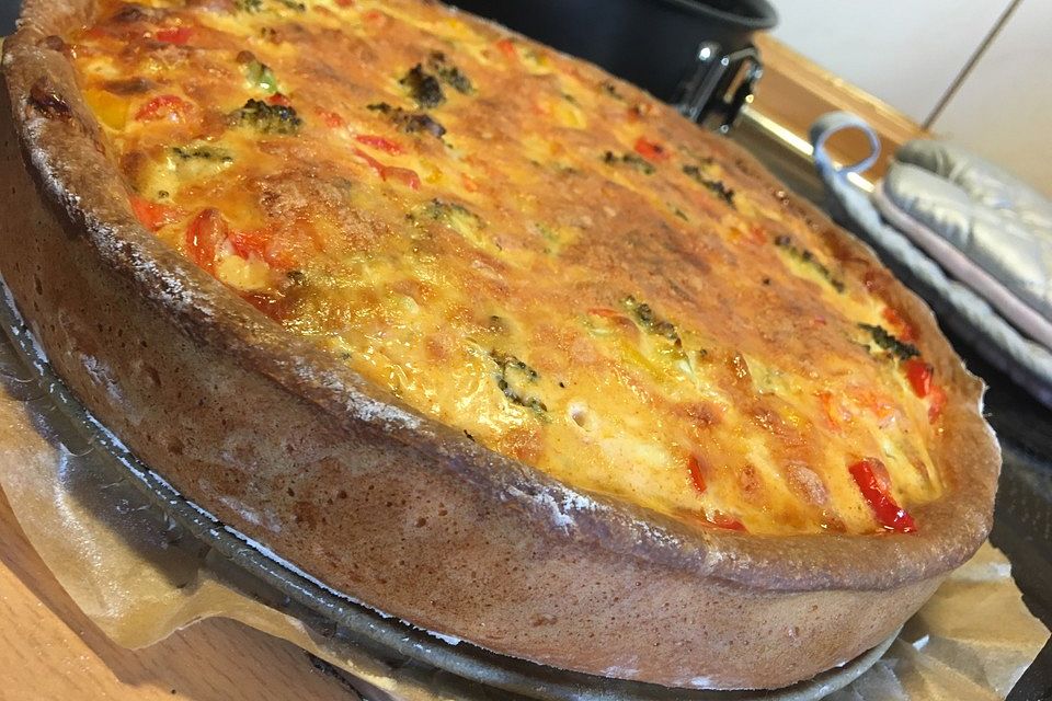 Paprika-Brokkoli Quiche