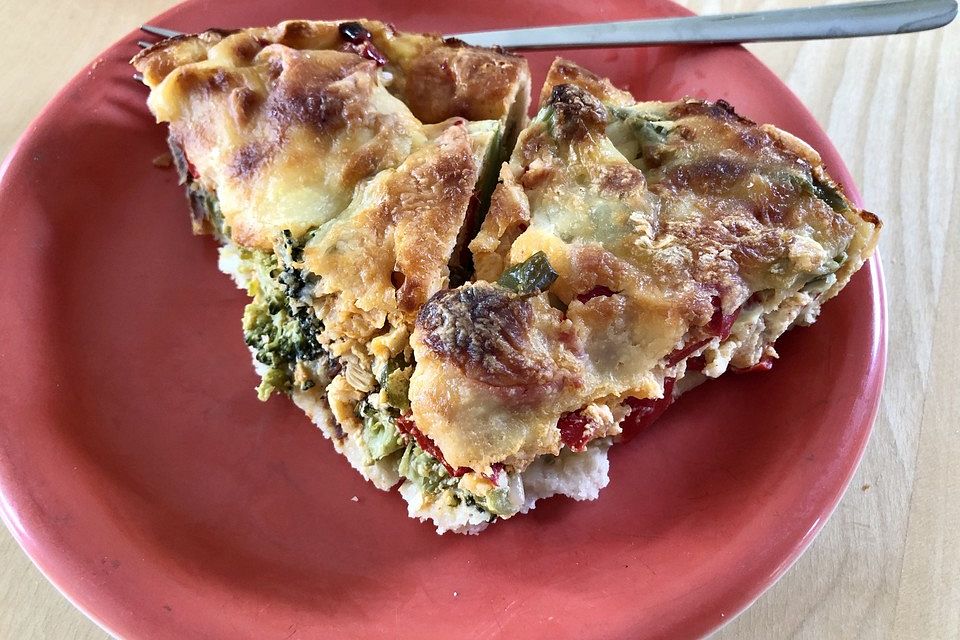 Paprika-Brokkoli Quiche