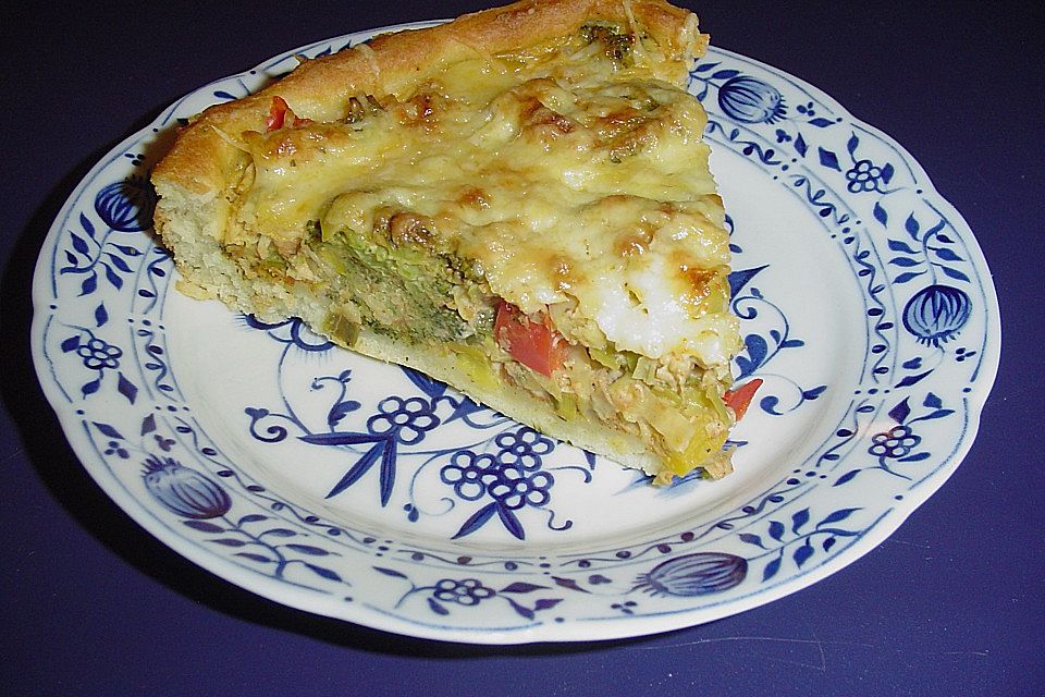 Paprika-Brokkoli Quiche