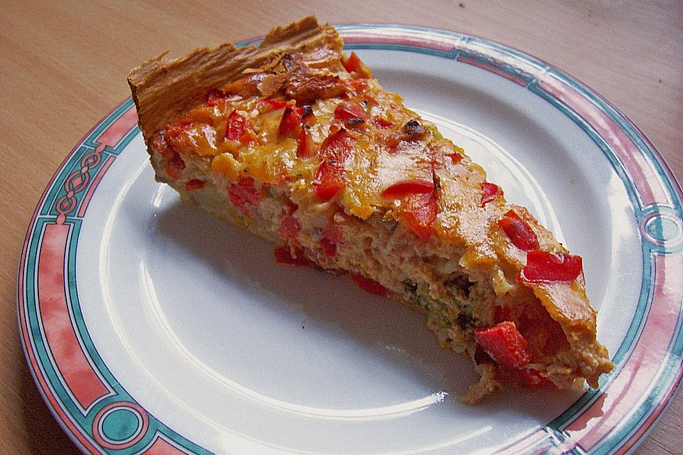 Paprika-Brokkoli Quiche