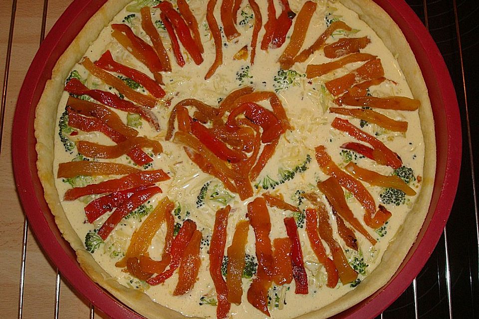 Paprika-Brokkoli Quiche