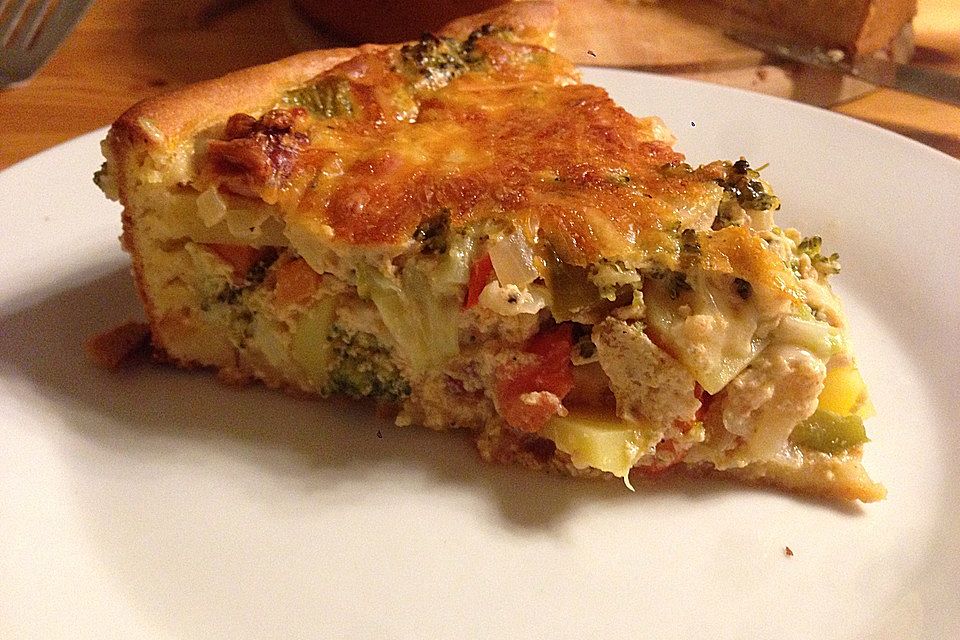 Paprika-Brokkoli Quiche