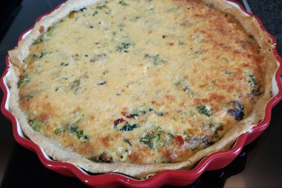 Paprika-Brokkoli Quiche