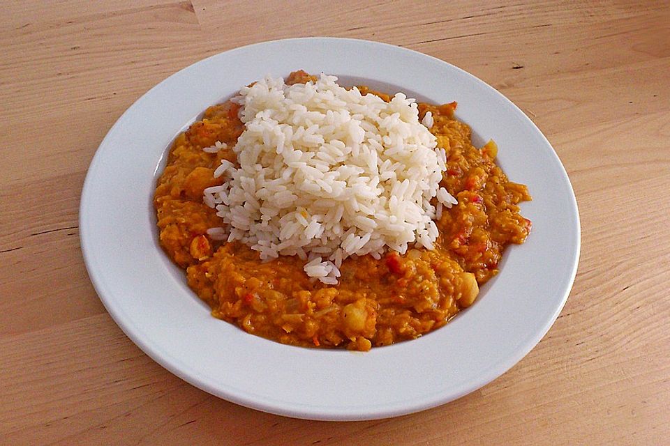 Rote Linsen-Curry