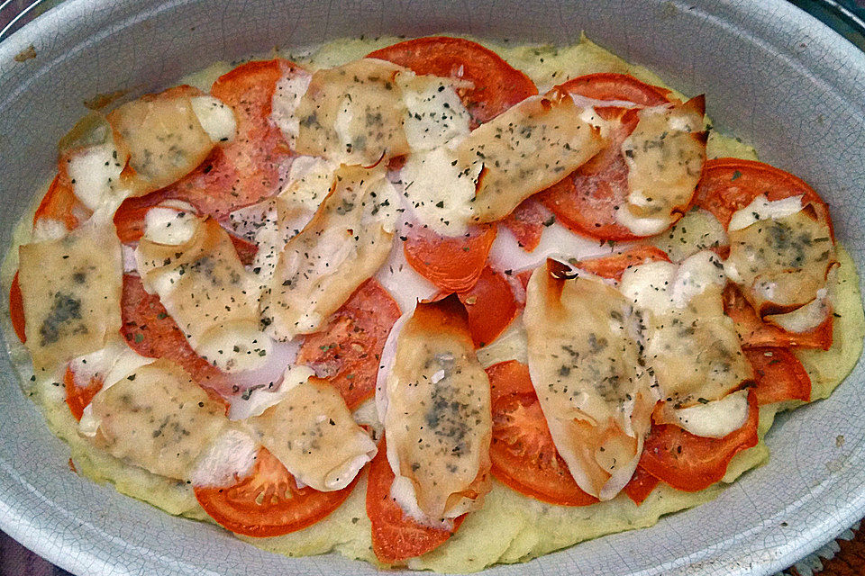 Tomaten - Mozzarella - Püree - Auflauf