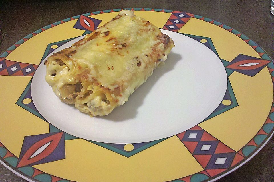 Cannelloni mit Hack - Schafskäse - Füllung