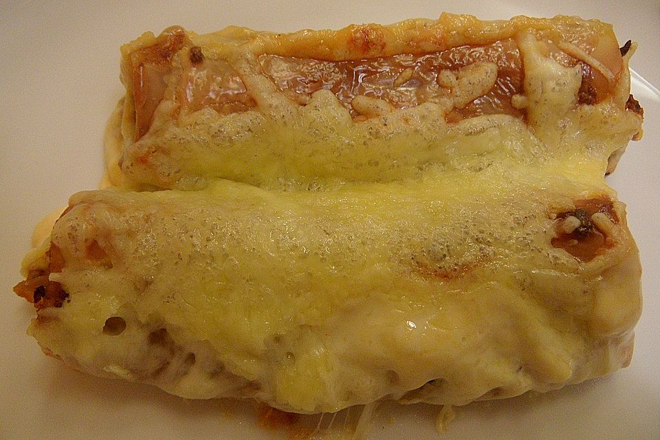 Cannelloni mit Hack - Schafskäse - Füllung