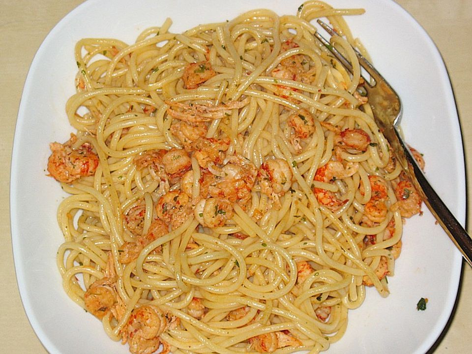 Spaghetti mit Krebsfleisch von Be-Kir| Chefkoch