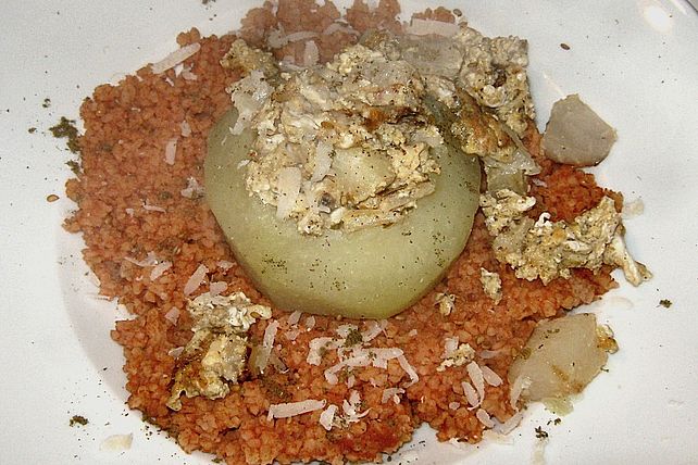 Gefüllte Kohlrabi auf Tomaten - Bulgur aus dem Tischdampfgarer von ...