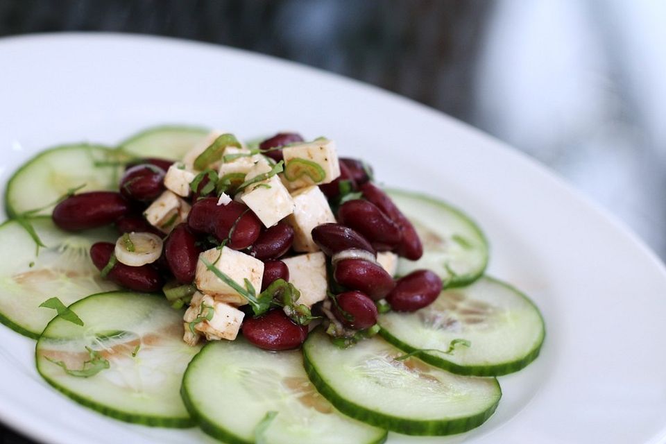 Rote Bohnen mit Schafskäse