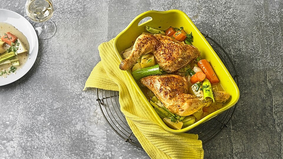 Geschmorte Hähnchenschenkel