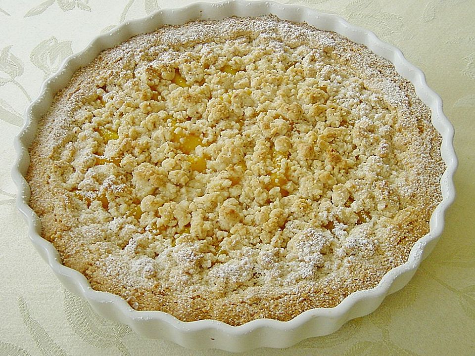 Pfirsich - Streusel - Tarte| Chefkoch