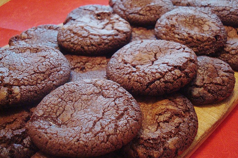 Schokoladen - Cookies mit Karamellkern Schokoladen - Cookies mit Karamellkern