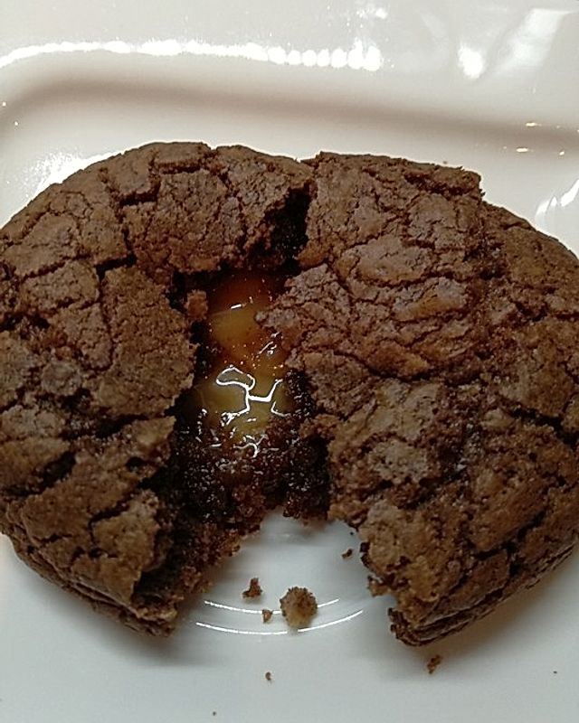 Schokoladen - Cookies mit Karamellkern