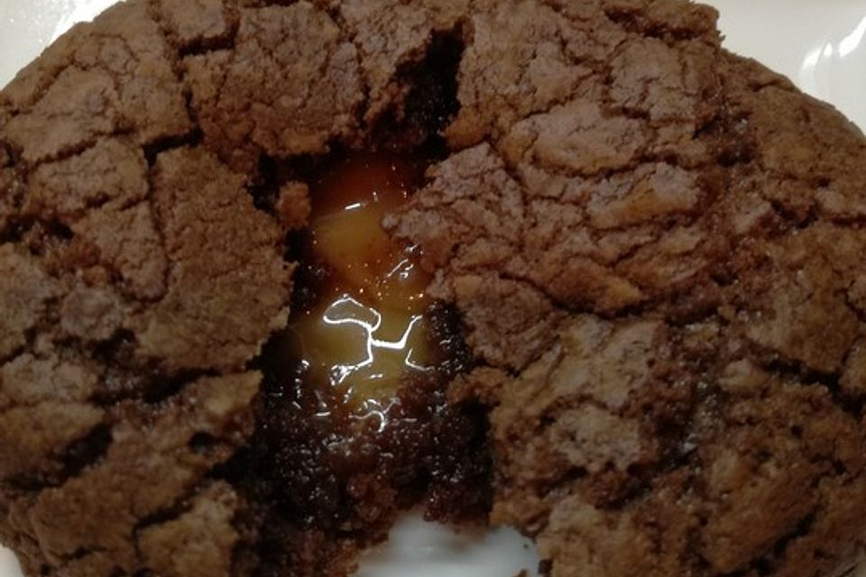 Schokoladen - Cookies mit Karamellkern