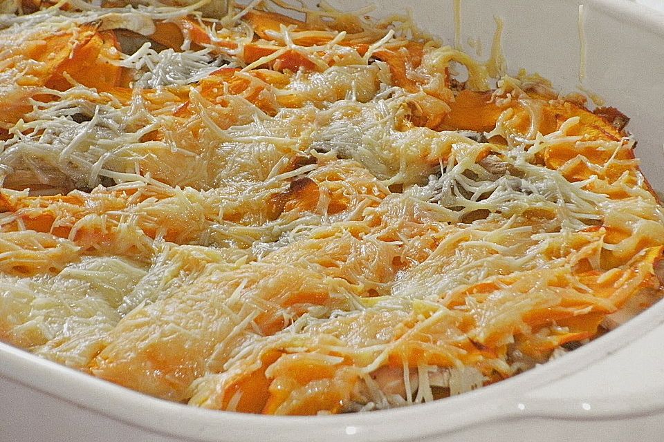 Kürbis - Pilz - Gratin