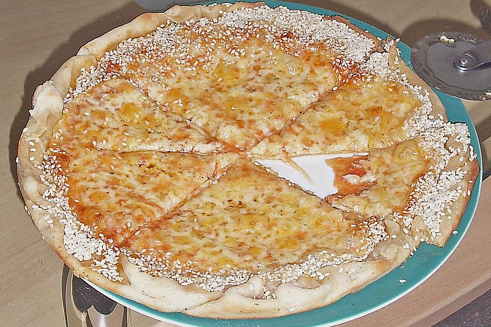 Pizzateig für ein Blech