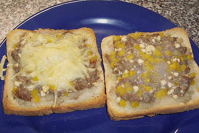 Hackfleischtoast mit Schafskäse von jojo60| Chefkoch Hackfleischtoast mit Schafskäse von jojo60| Chefkoch