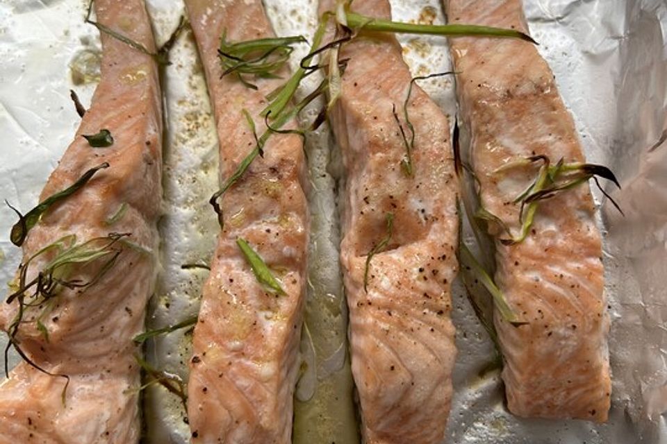 Lachs aus dem Backofen