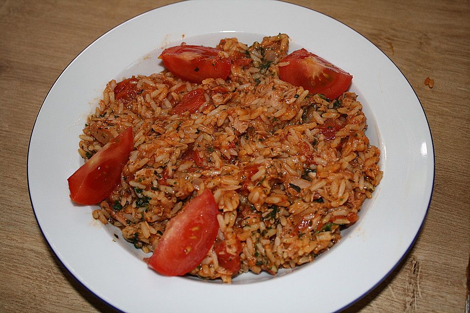 Thunfisch - Tomaten - Reis - Pfanne