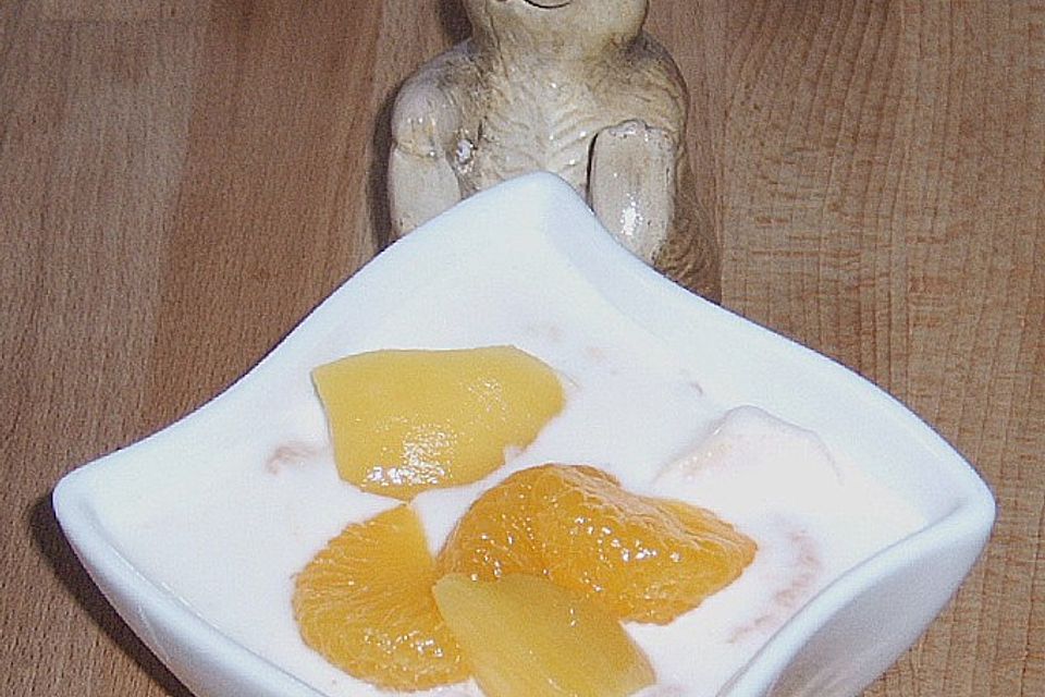 Mandarinen - Pfirsich - Quarkspeise