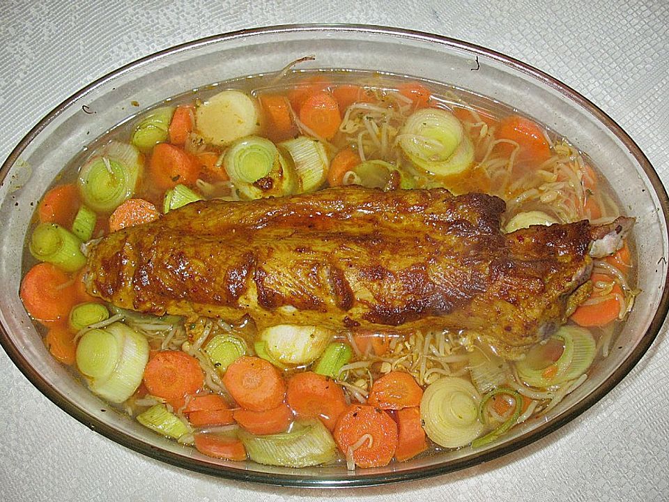 Schweinefilet auf Lauch - Karotten - Gemüse von Babz_ | Chefkoch