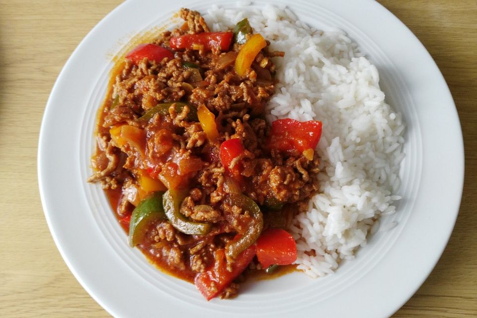 Paprika-Hackfleisch-Pfanne