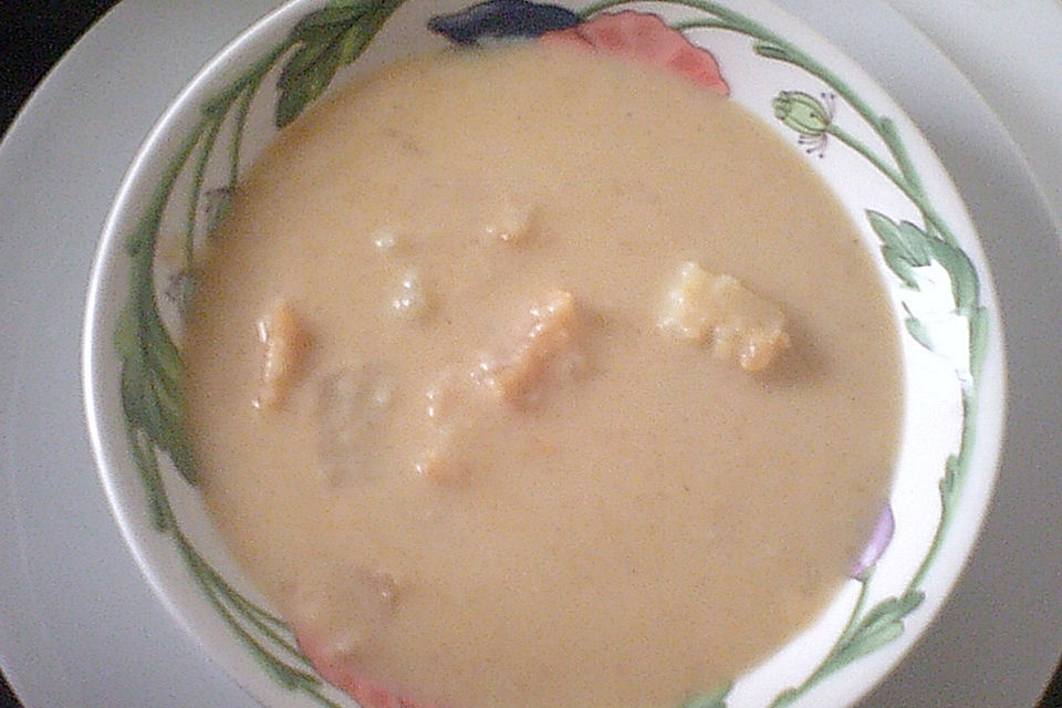 Steckrüben - Kohlrabi - Kokosmilch - Currysuppe mit Hähnchen