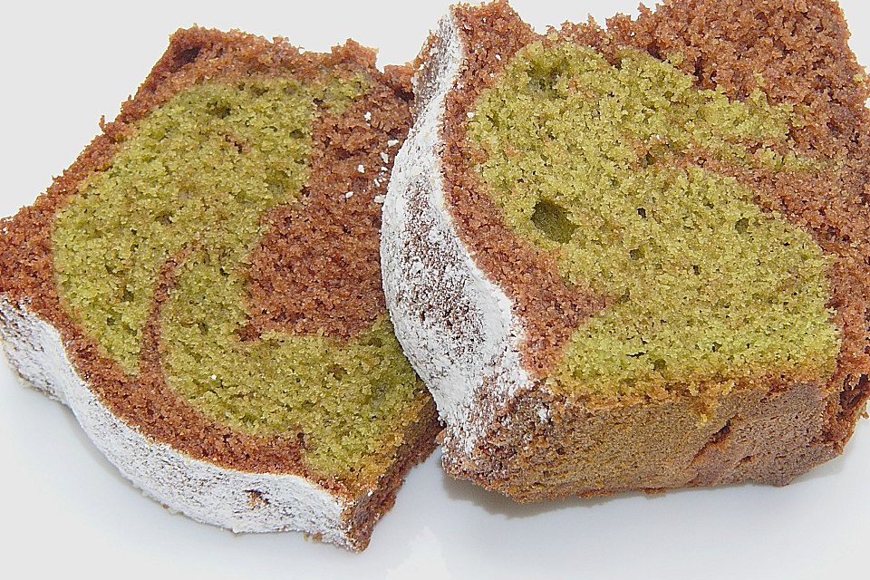 Marmorierter Matcha-Tee - Schokoladenkuchen