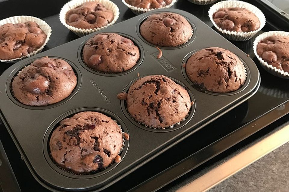 Schoko - Kirsch - Muffins