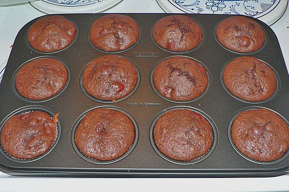 Schoko - Kirsch - Muffins