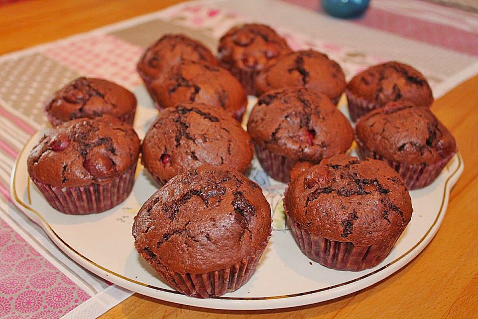 Schoko - Kirsch - Muffins