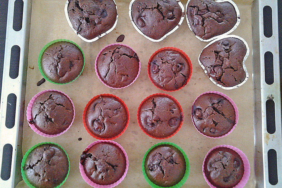 Schoko - Kirsch - Muffins