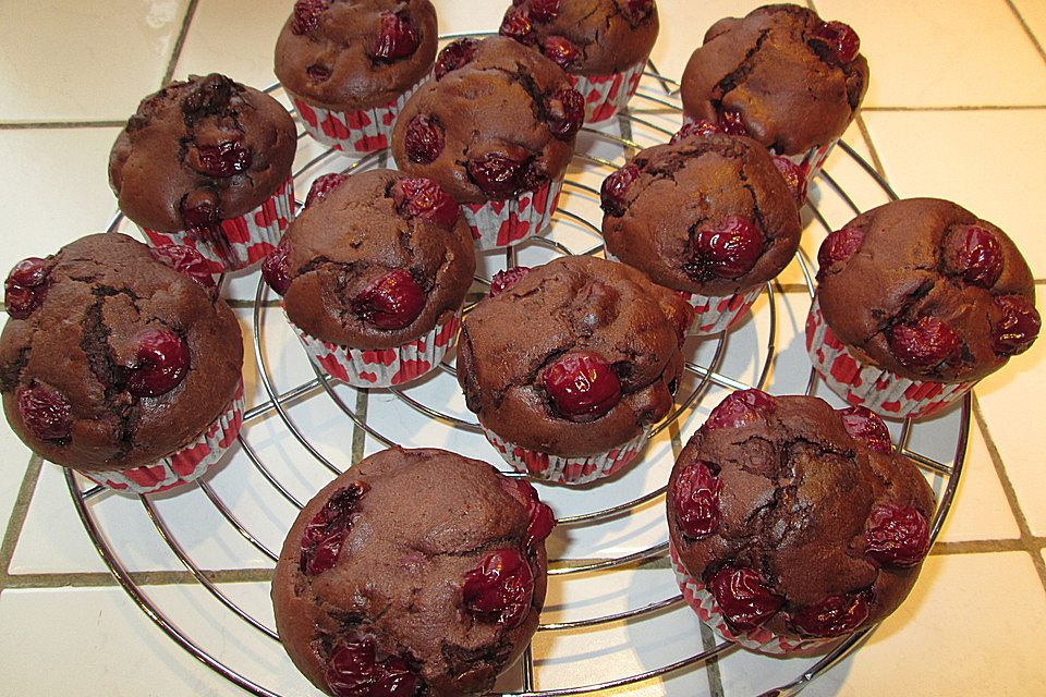 Schoko - Kirsch - Muffins