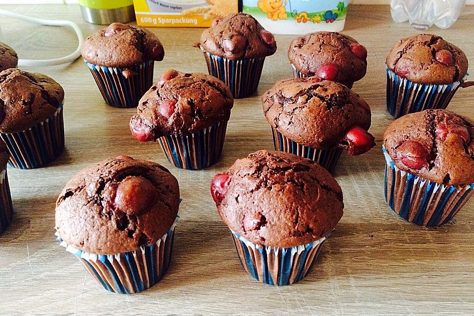 Schoko - Kirsch - Muffins