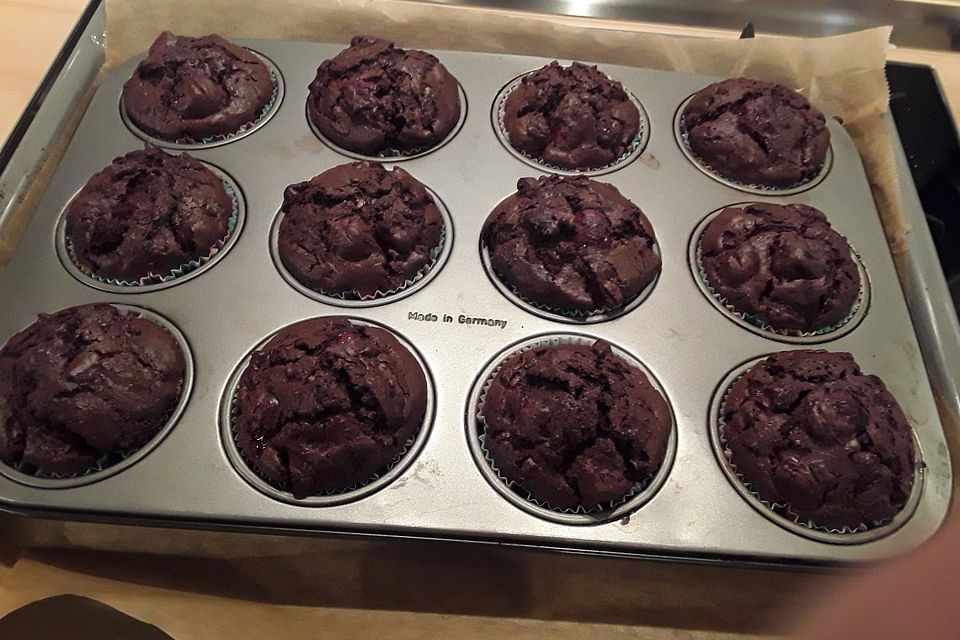 Schoko - Kirsch - Muffins