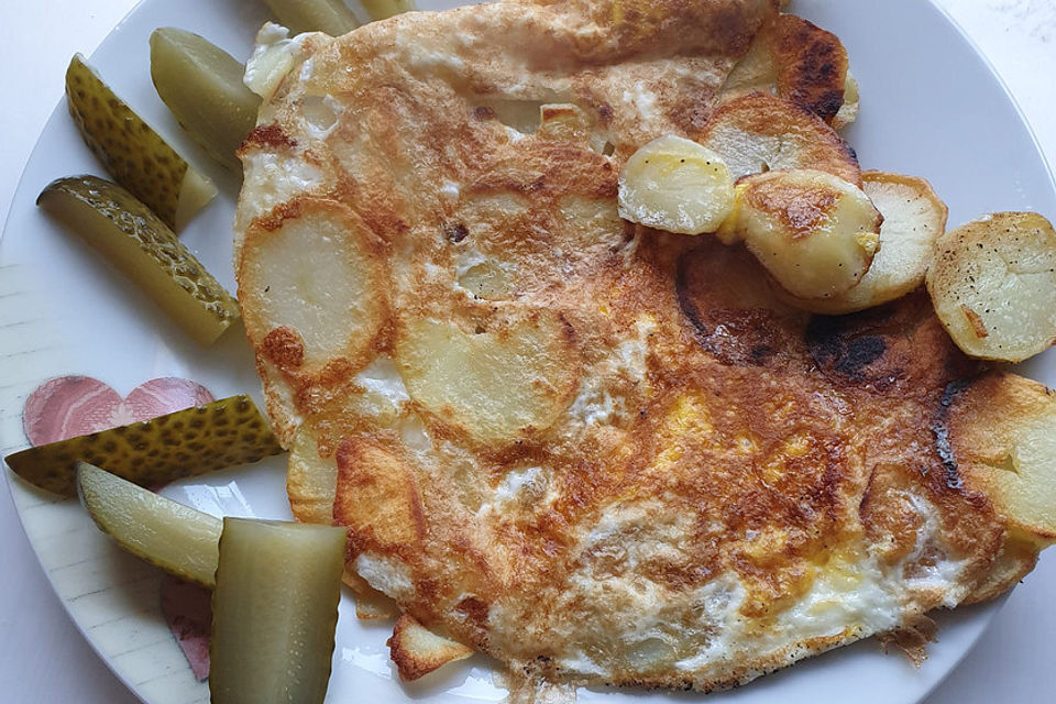 Bratkartoffeln mit Rühr- oder Spiegelei