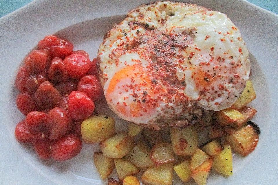 Bratkartoffeln mit Rühr- oder Spiegelei