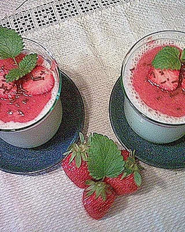 Erdbeeren mit Ananascreme