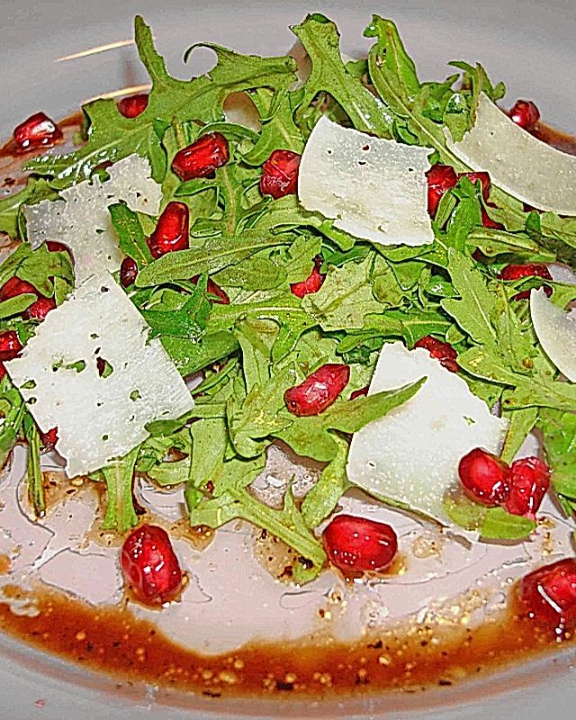 Rucola - Granatapfel - Salat mit Pecorino