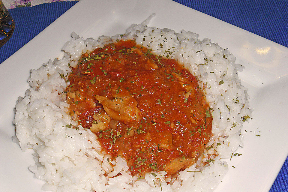 Hähnchen - Reis - Pfanne