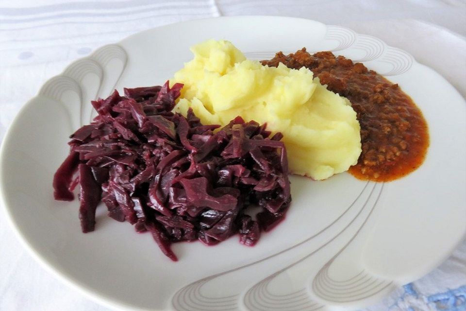 Karamellisierter Apfelrotkohl