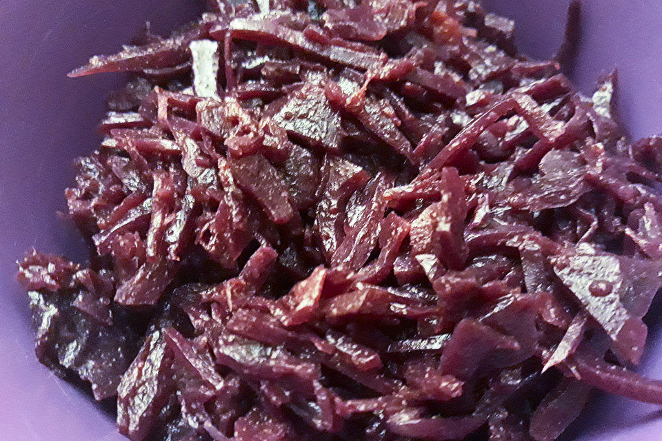 Karamellisierter Apfelrotkohl